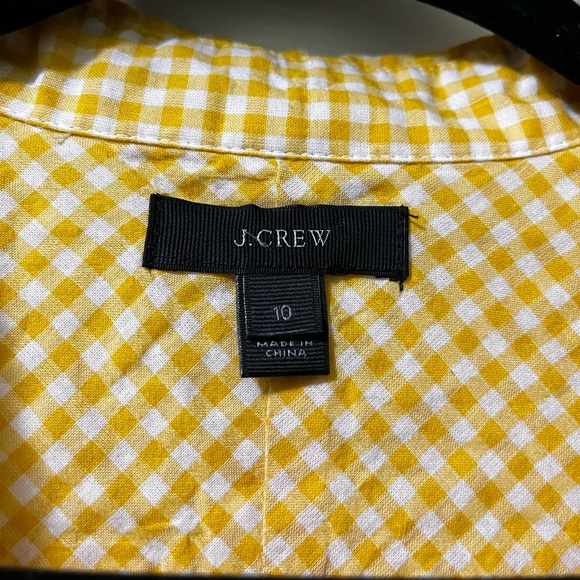J. Crew Gingham Pattern Button Down Long Sleeve Shirt - Picture 2 of 3